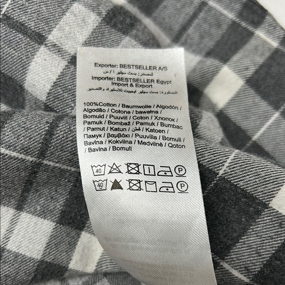 Selected Homme Grey Plaid Button Down Shirt - Picture 8 of 8